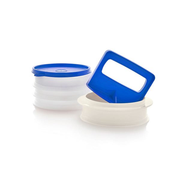 Tupper Ware Tupperware® Hamburger Press & Keepers Set | Large Patty Mold & Storage